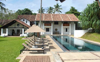 Swimming facilities, a large swimming pool 