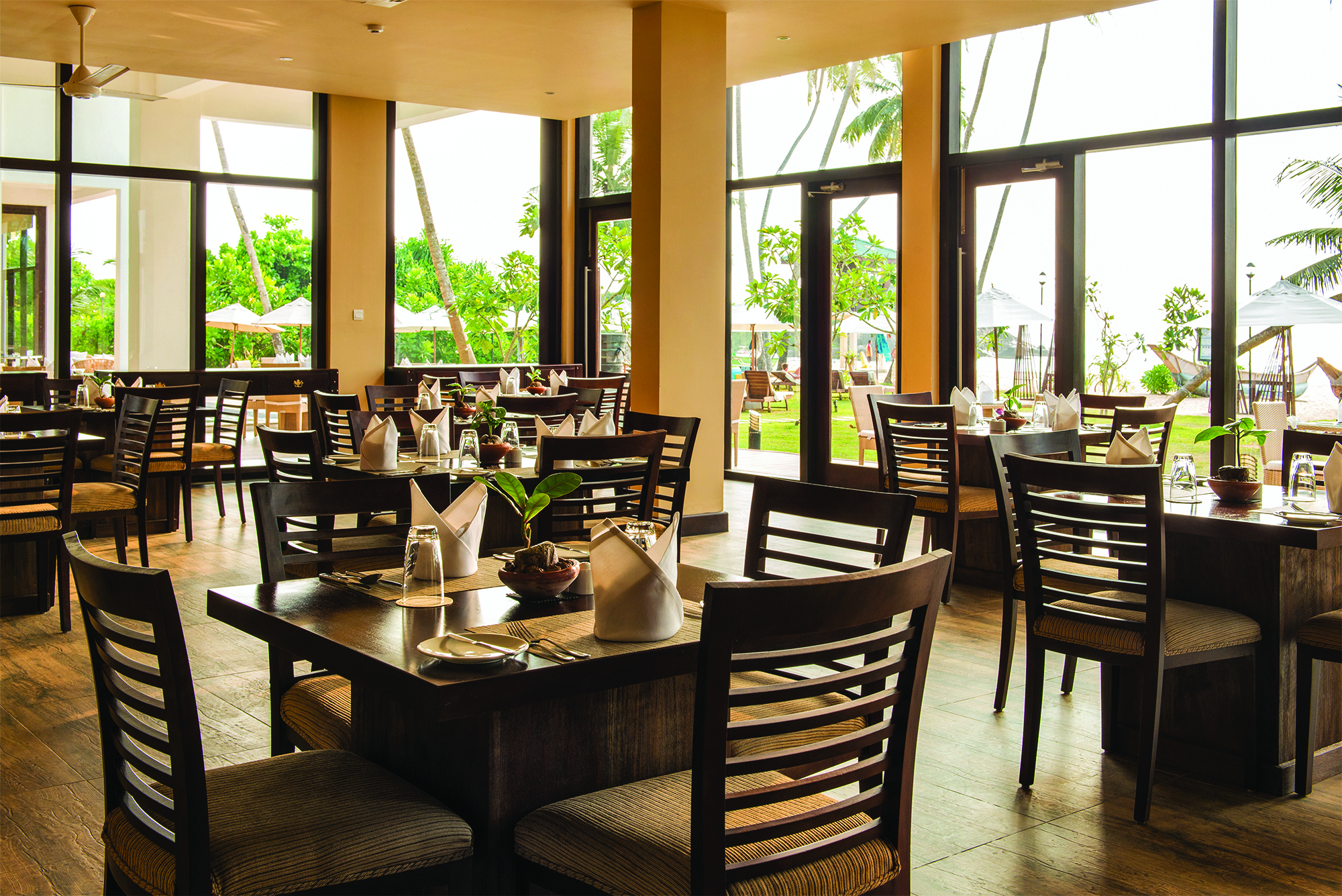 Shinagawa Beach Sri Lanka restaurant indoor dining area modern décor