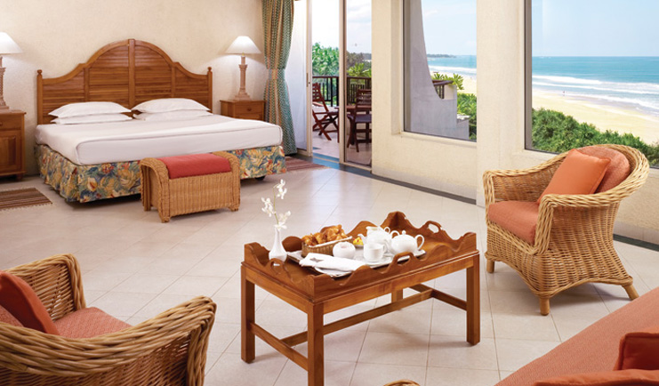 Taj Bentota Sri Lanka deluxe room sitting area ocean view balcony
