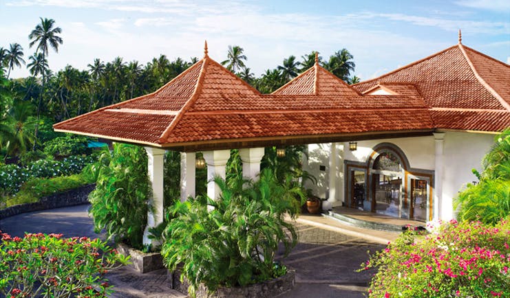Taj Bentota Sri Lanka exterior white building with terracotta roof gardens