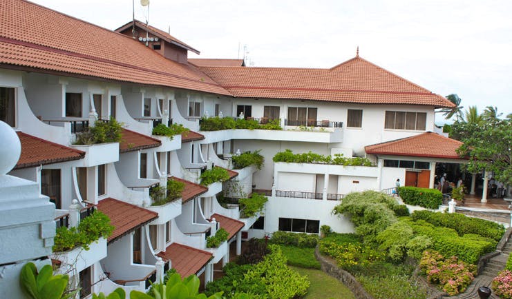 Taj Bentota Sri Lanka hotel exterior white building with balconies