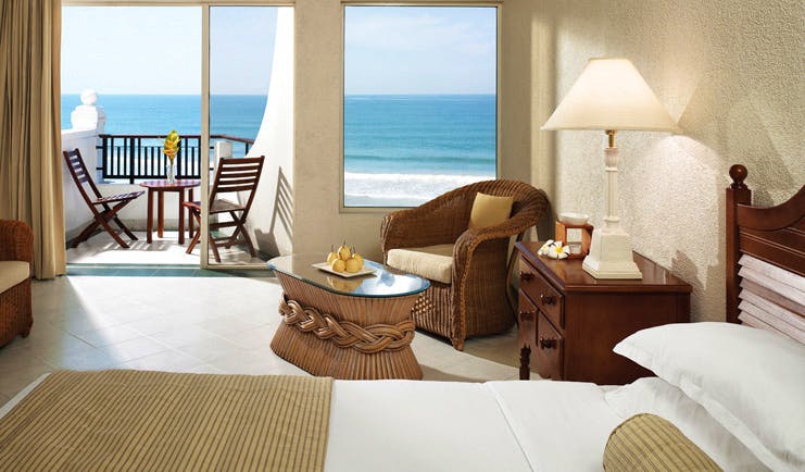 Taj Bentota Sri Lanka ocean bedroom suite with ocean view balcony