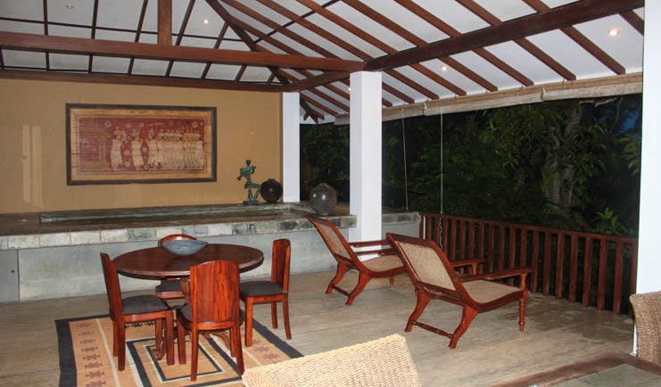 The River House Sri Lanka Menik suite terrace loungers table and chairs and private pool