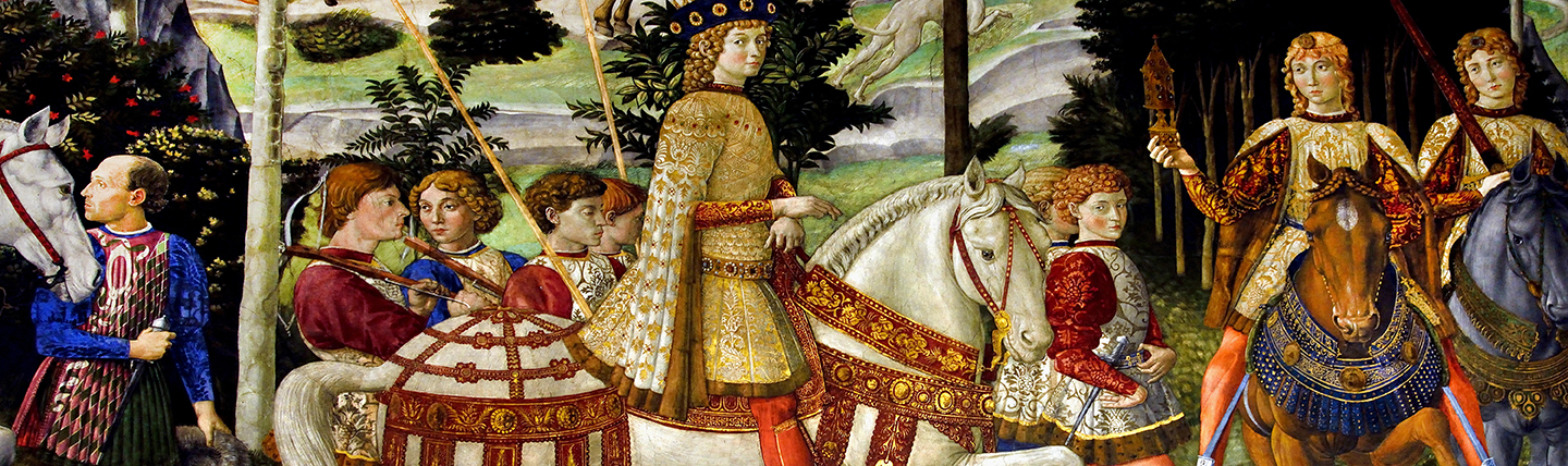 Renaissance picture of prince and men on horseback