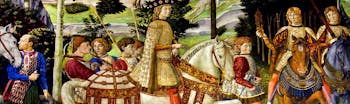 Renaissance picture of prince and men on horseback
